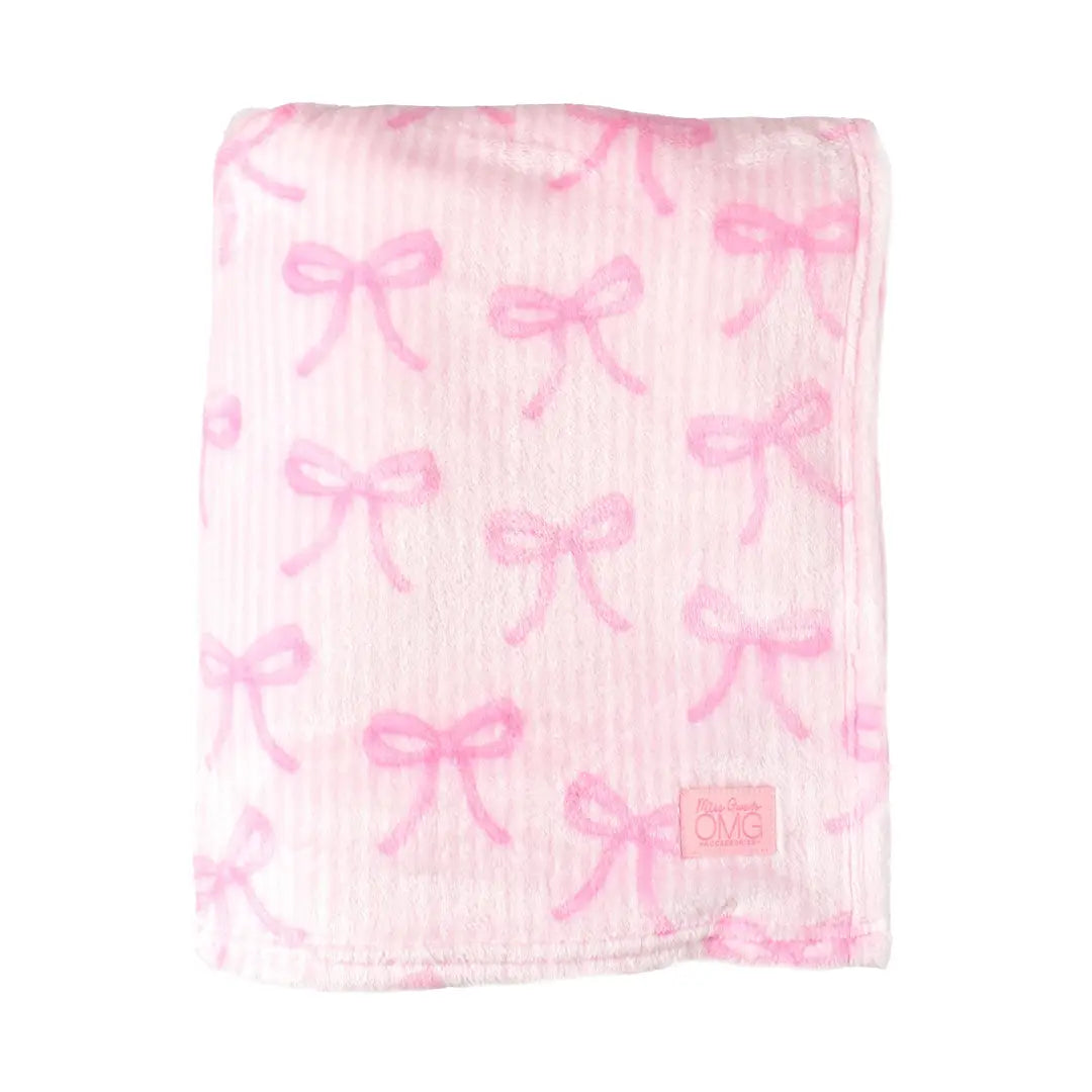Striped Bow Cozy Blanket