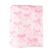 Striped Bow Cozy Blanket