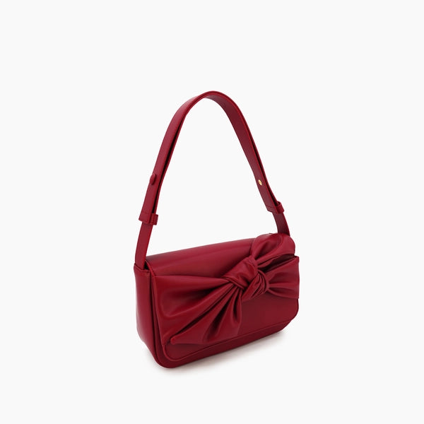 Elena Ruby Bow Shoulder Bag
