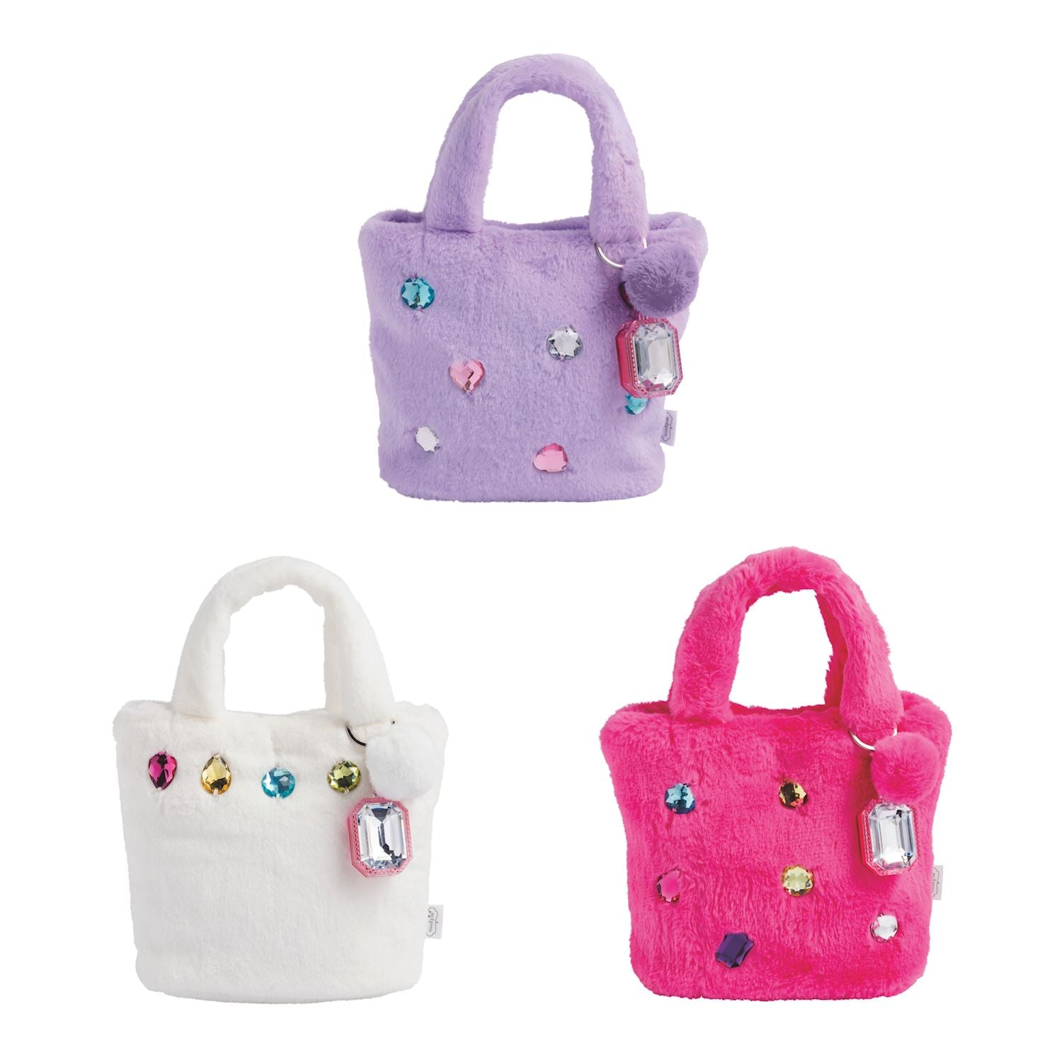 Glitzy Purses With Lip Gloss Keychains