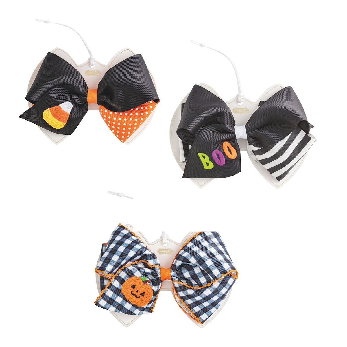 Halloween Embroidered Bows