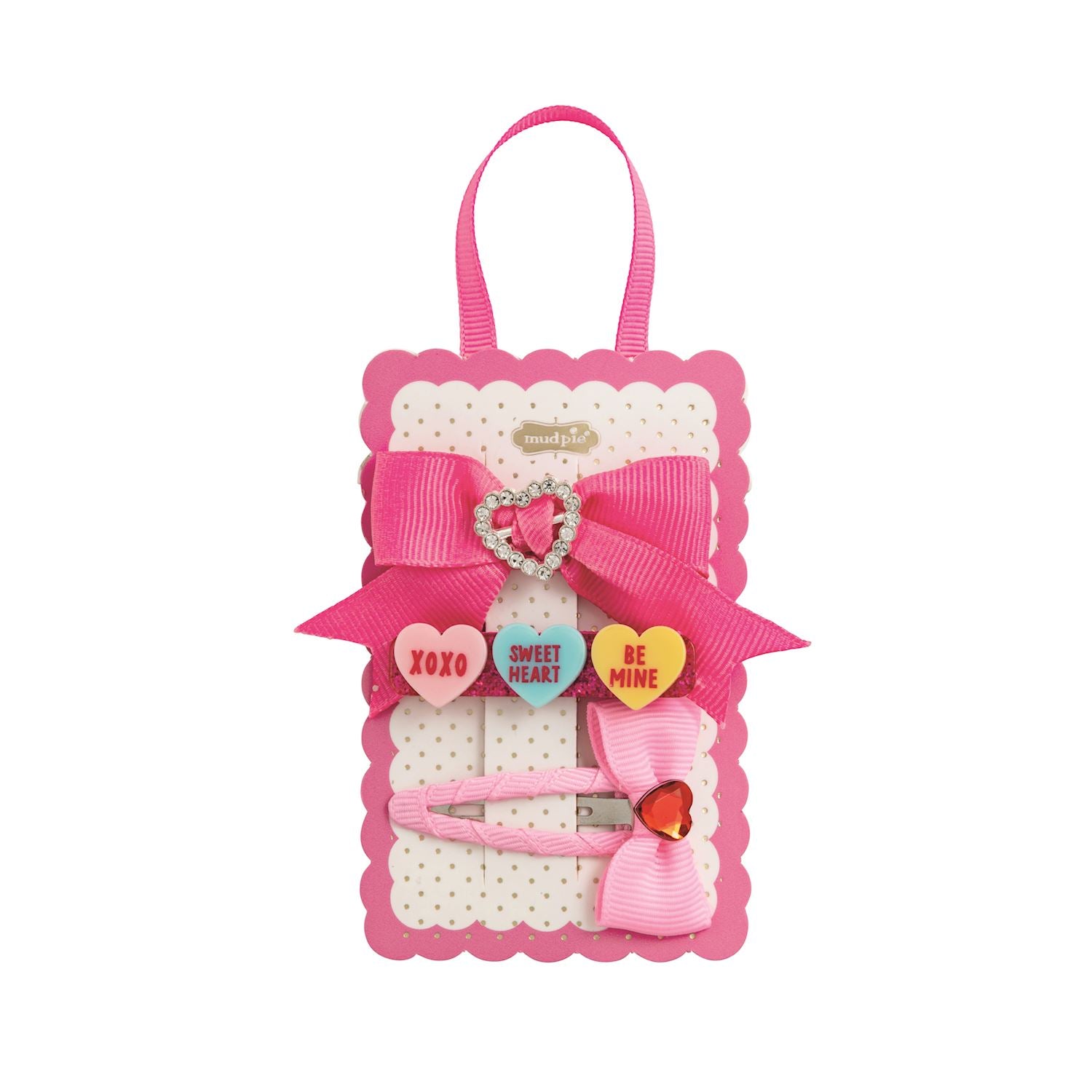 Candy Hearts Hair Clip Set