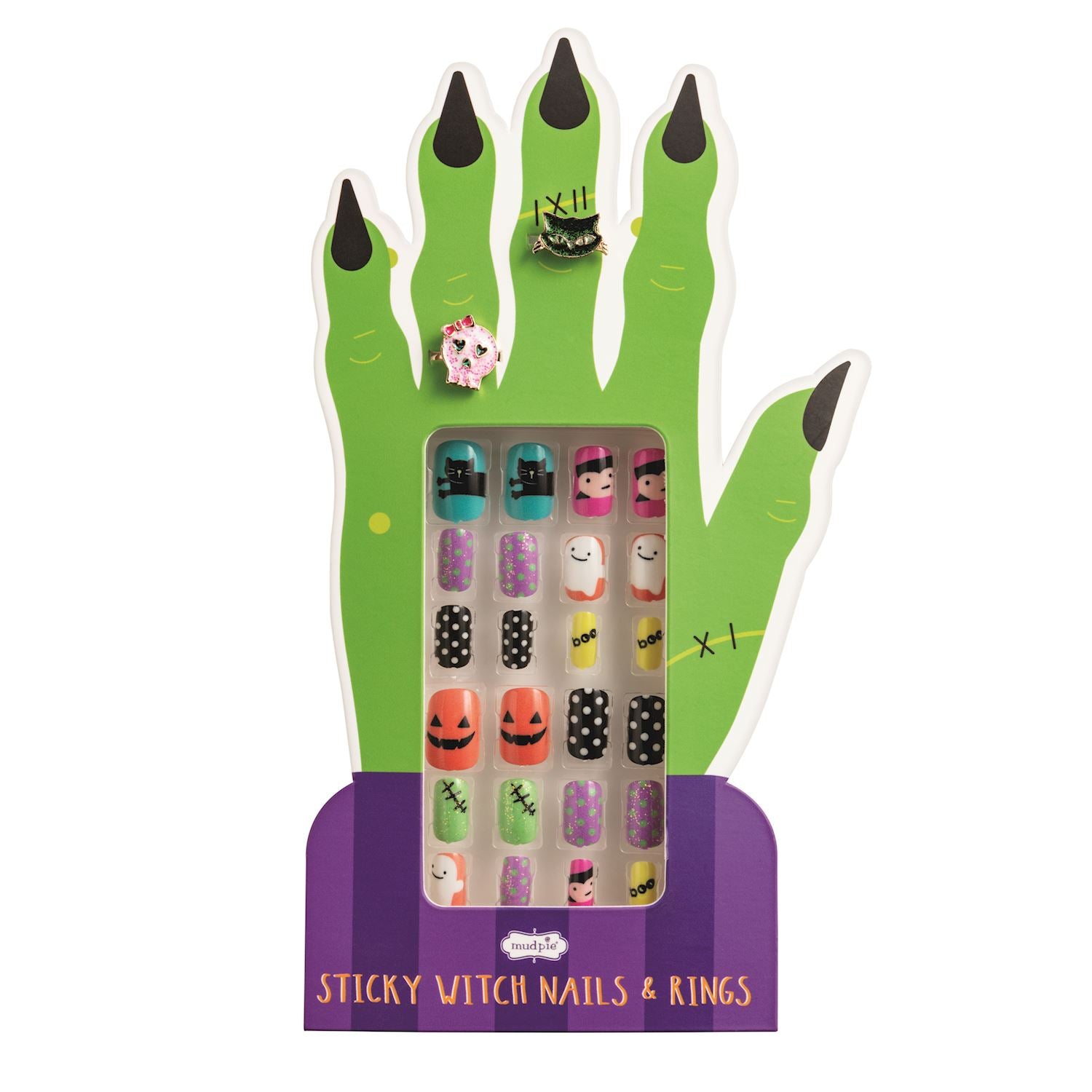 Purple Halloween Ring & Nail Set