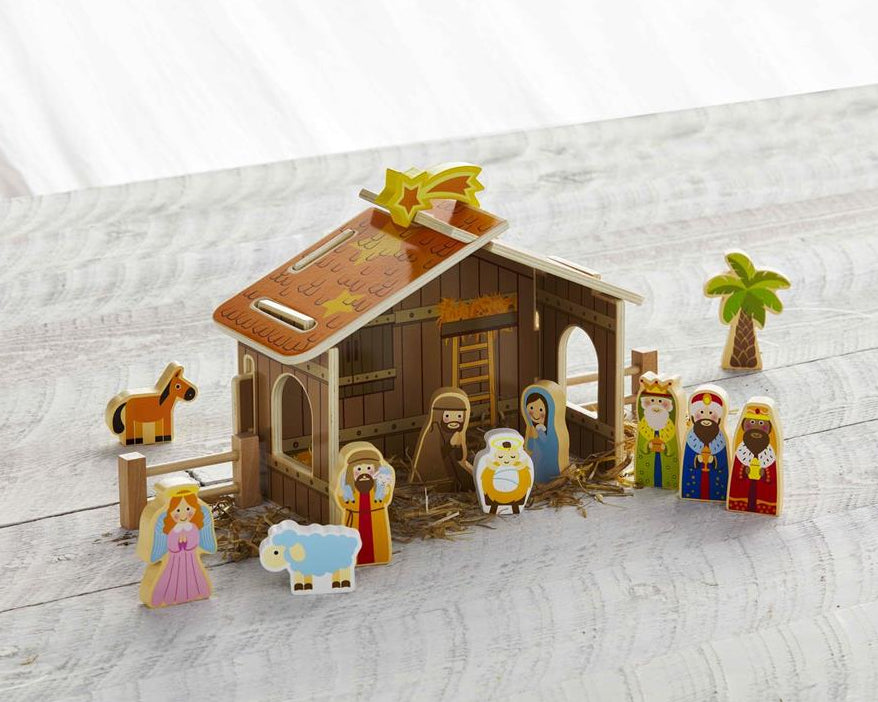 Wood Nativity Set