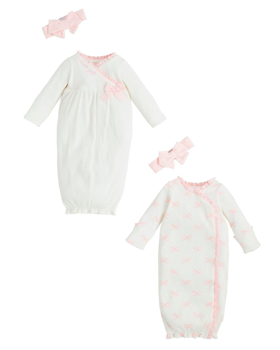 Sweet Girl Bow Newborn Gown Set