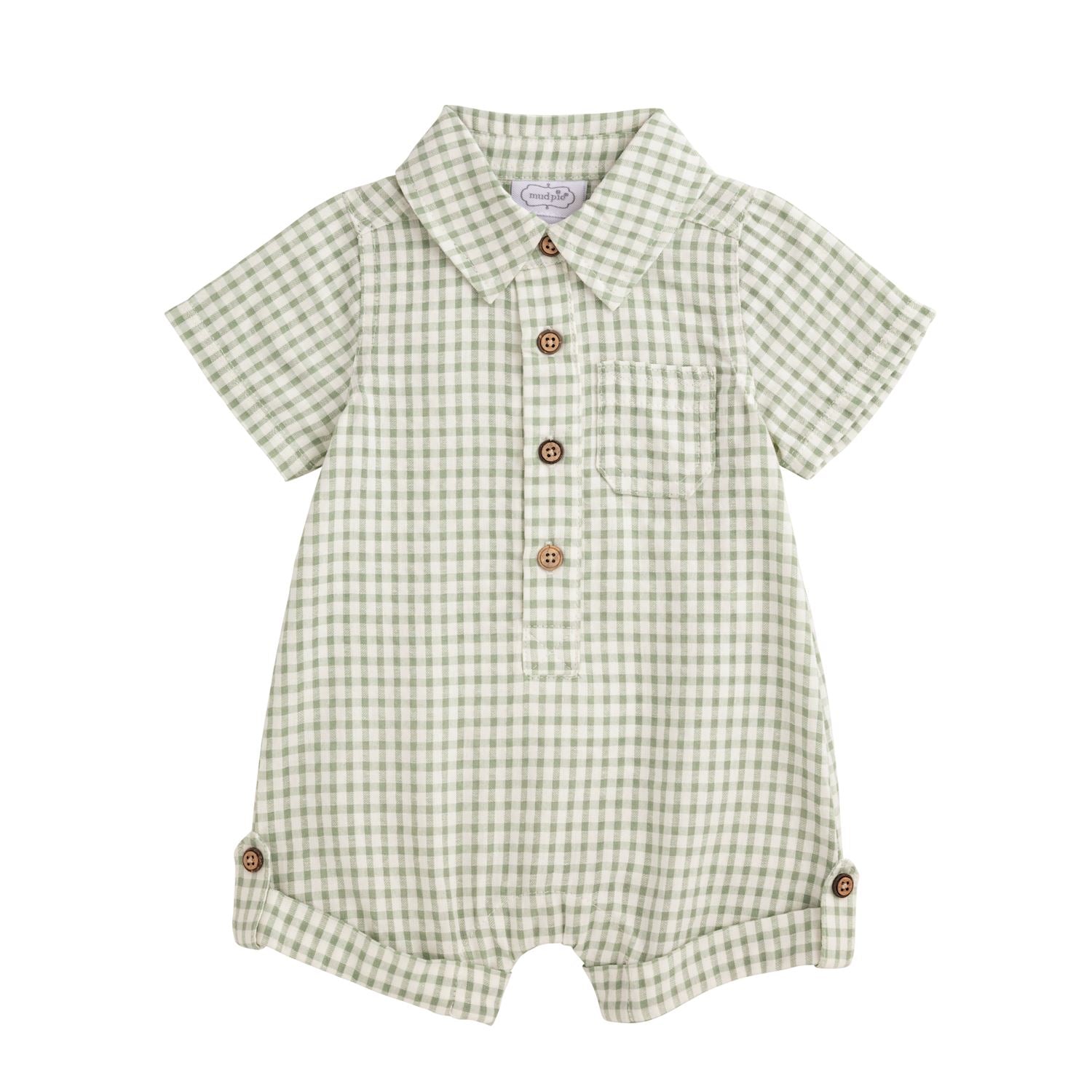Green Gingham Shortall