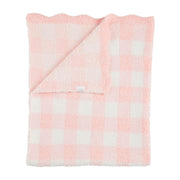 Pink Gingham Chenille Blanket