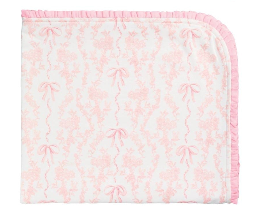 Gingham Bow Arrival Blanket