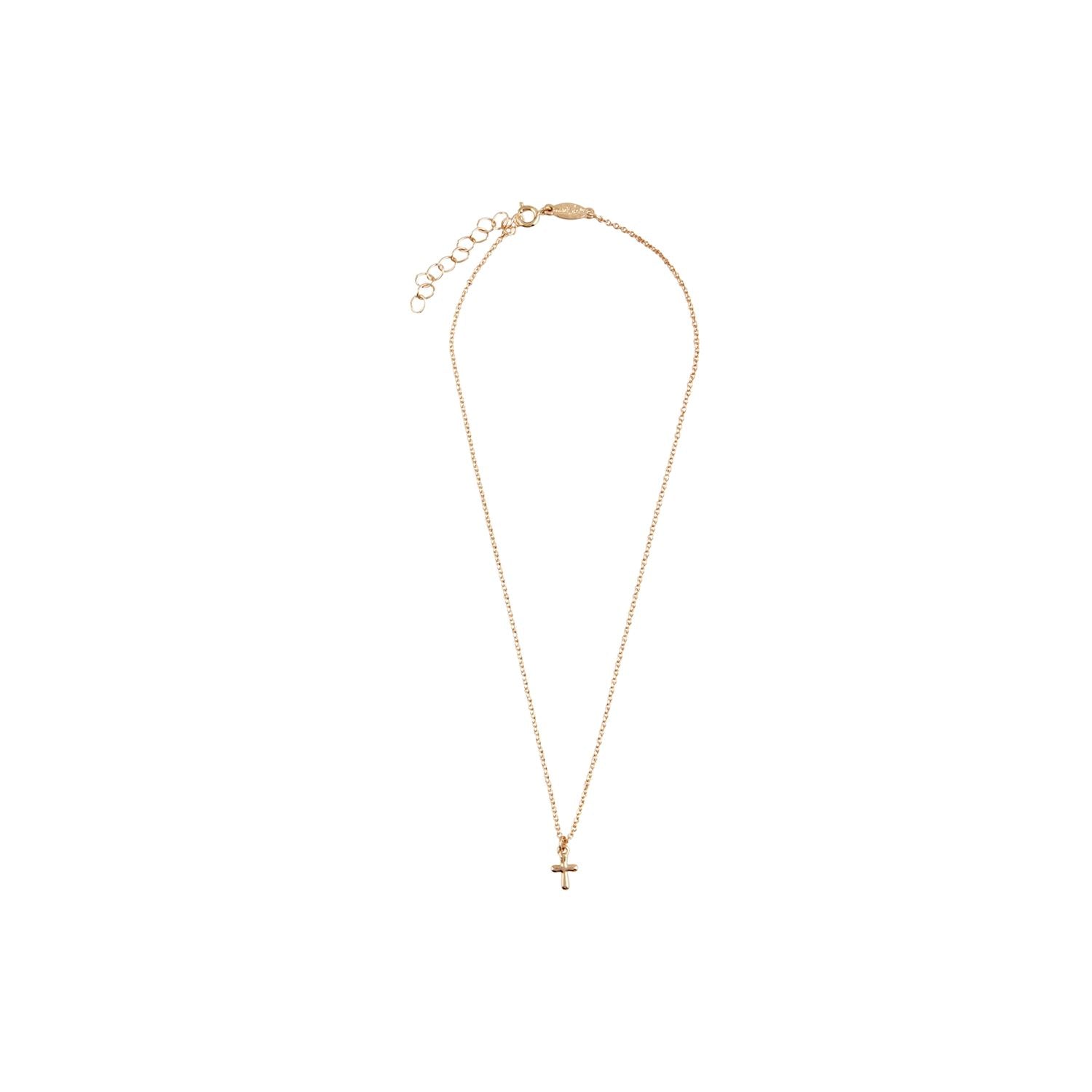 Gold Box Cross Necklace