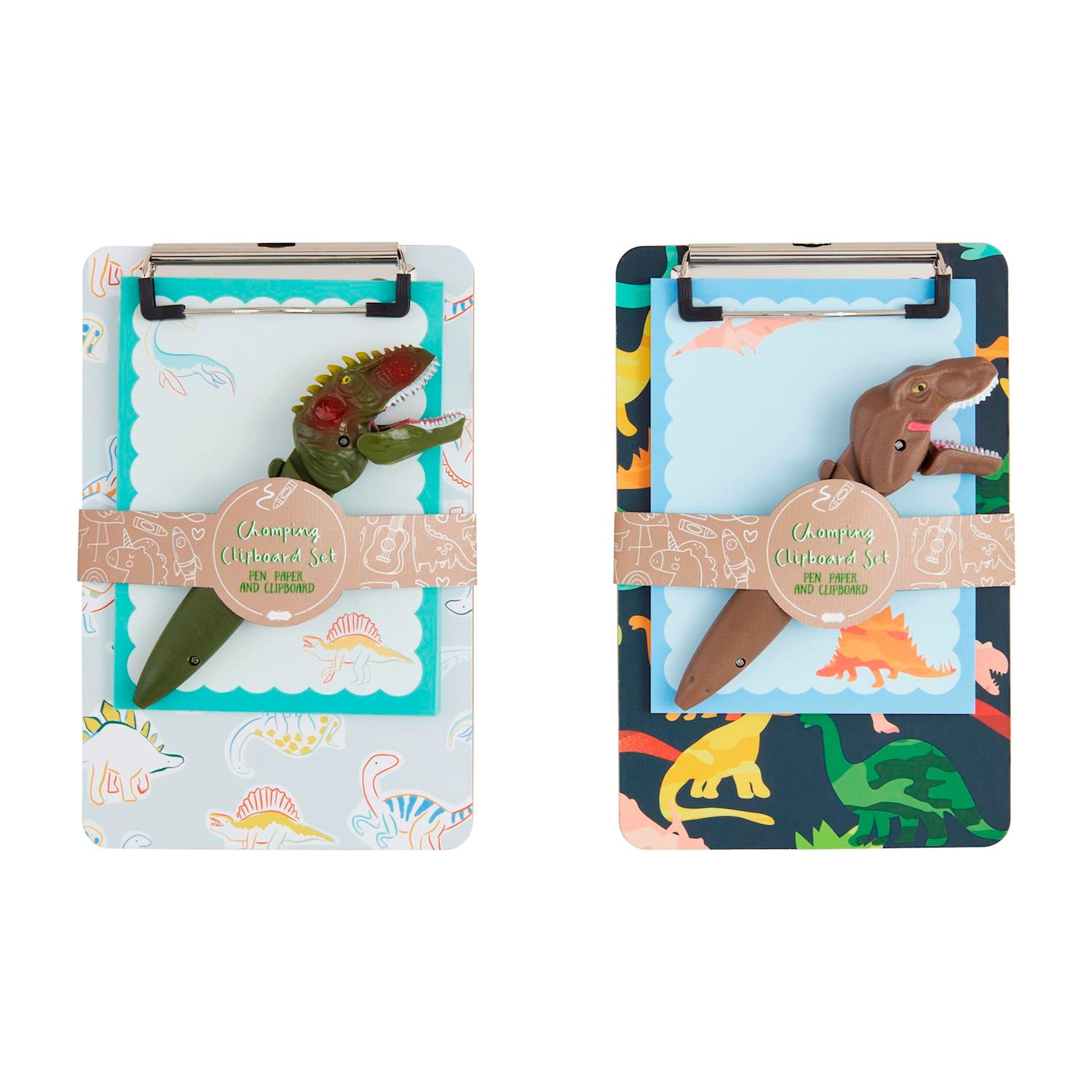 Dino Pen & Clipboard Set