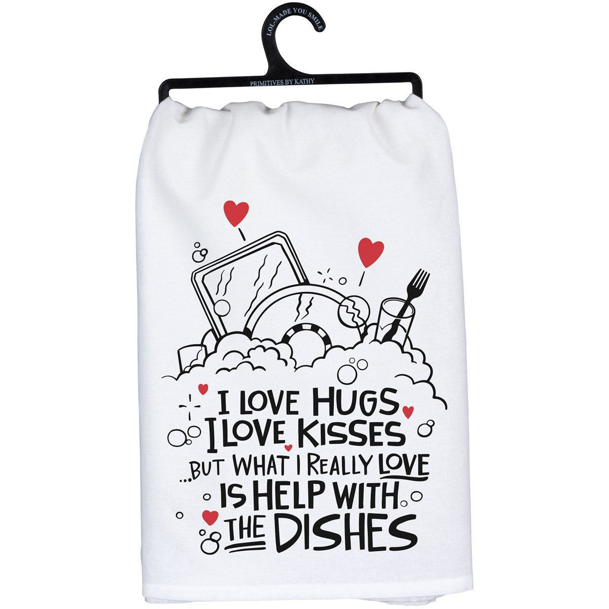 I Love Hugs Kitchen Towel