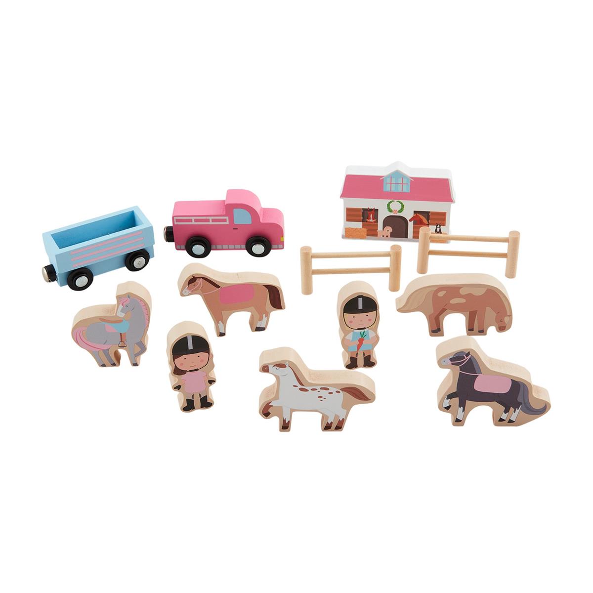 Horse Stable & Animal Farm Set