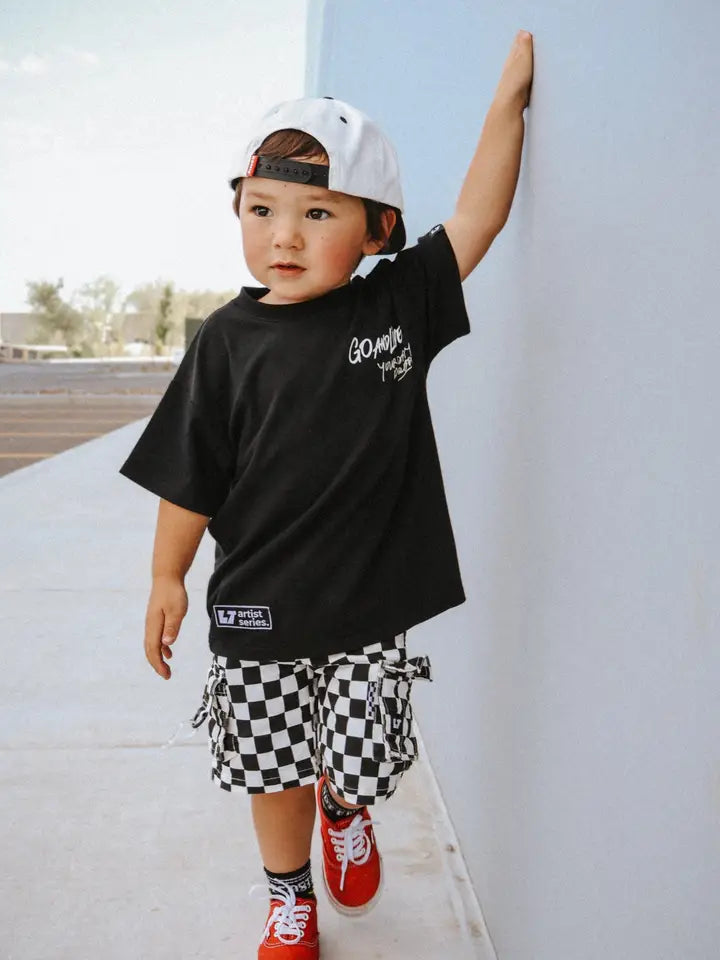 Checkered Cargo Shorts