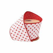4" Red Polka Dot Wire Ribbon