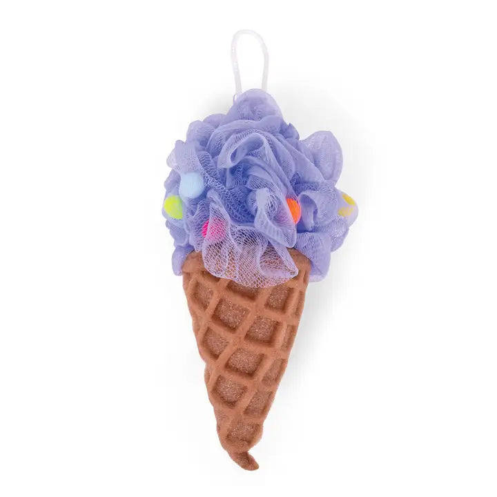 Purple Ice Cream Bath Pouf