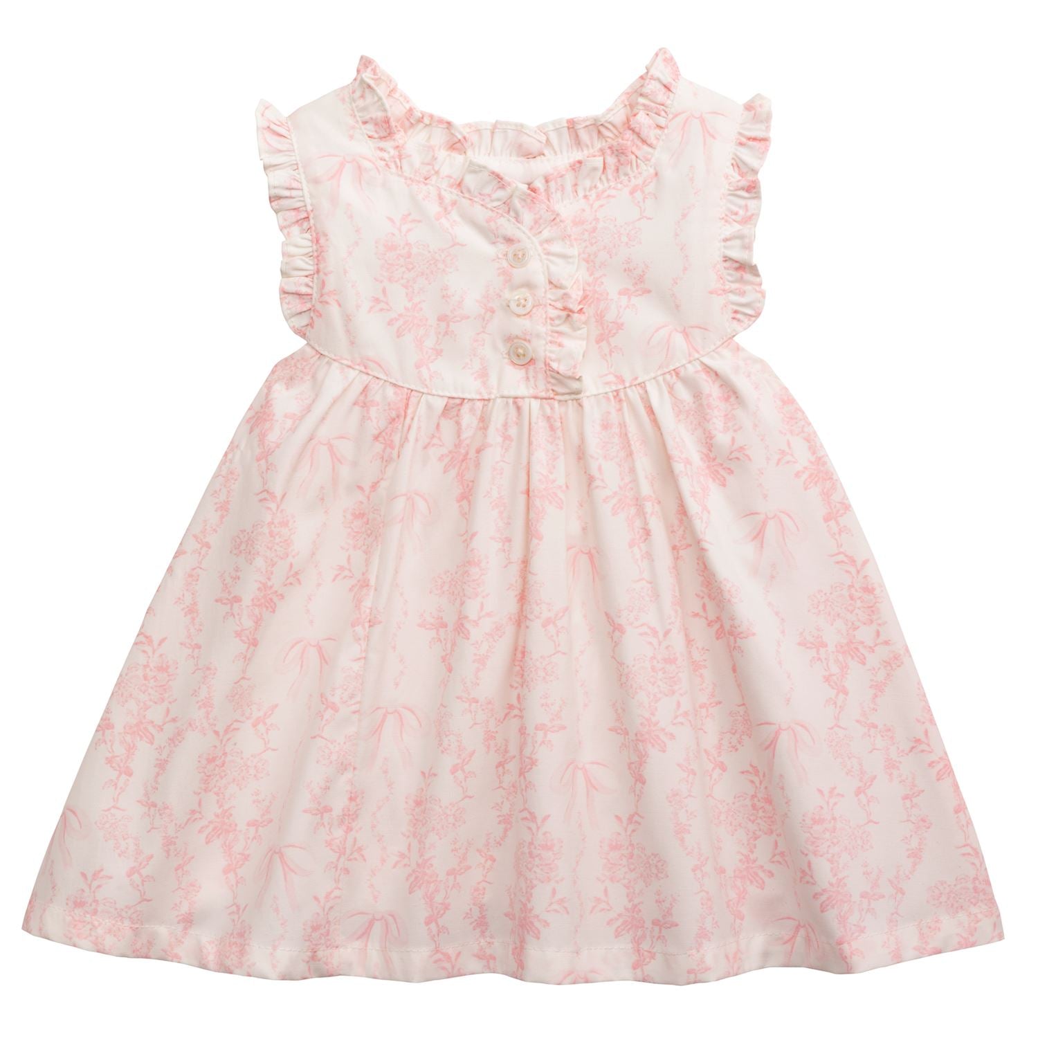 Pink Toile Baby Dress