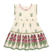 Ivory Block Print Dress