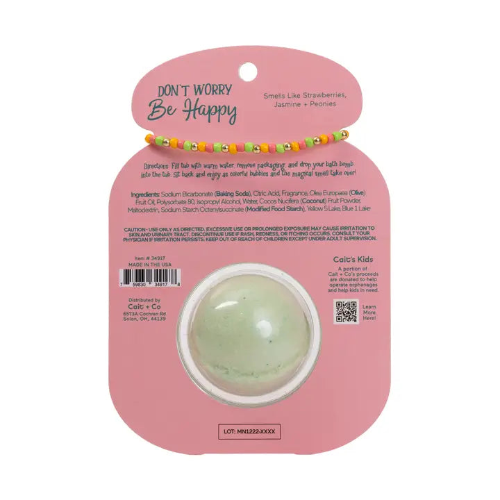 Be Happy Bath Bomb + Bracelet