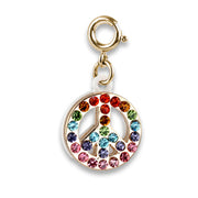Rainbow Sparkle Peace Charm