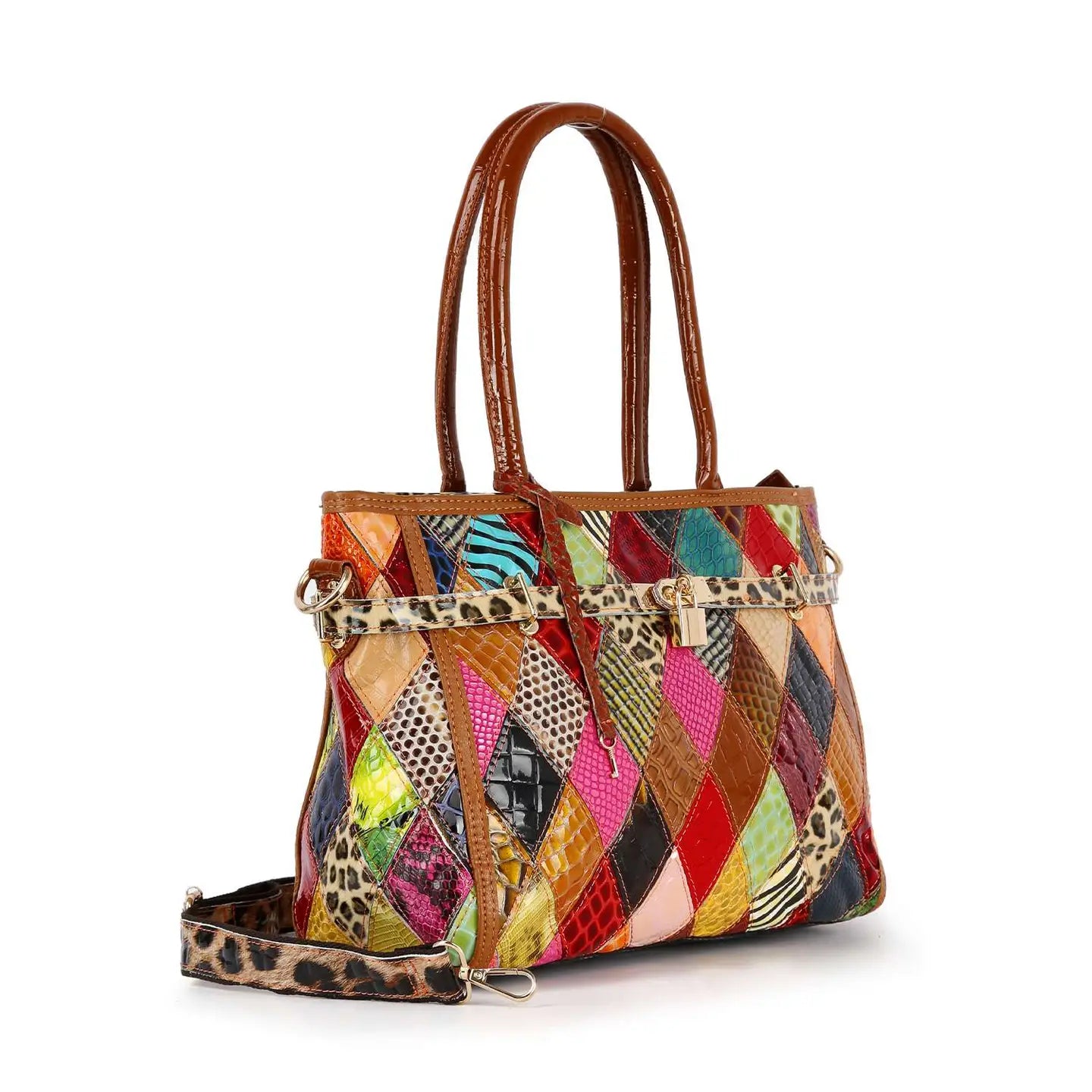 LaRue Leather Patchwork Handbag
