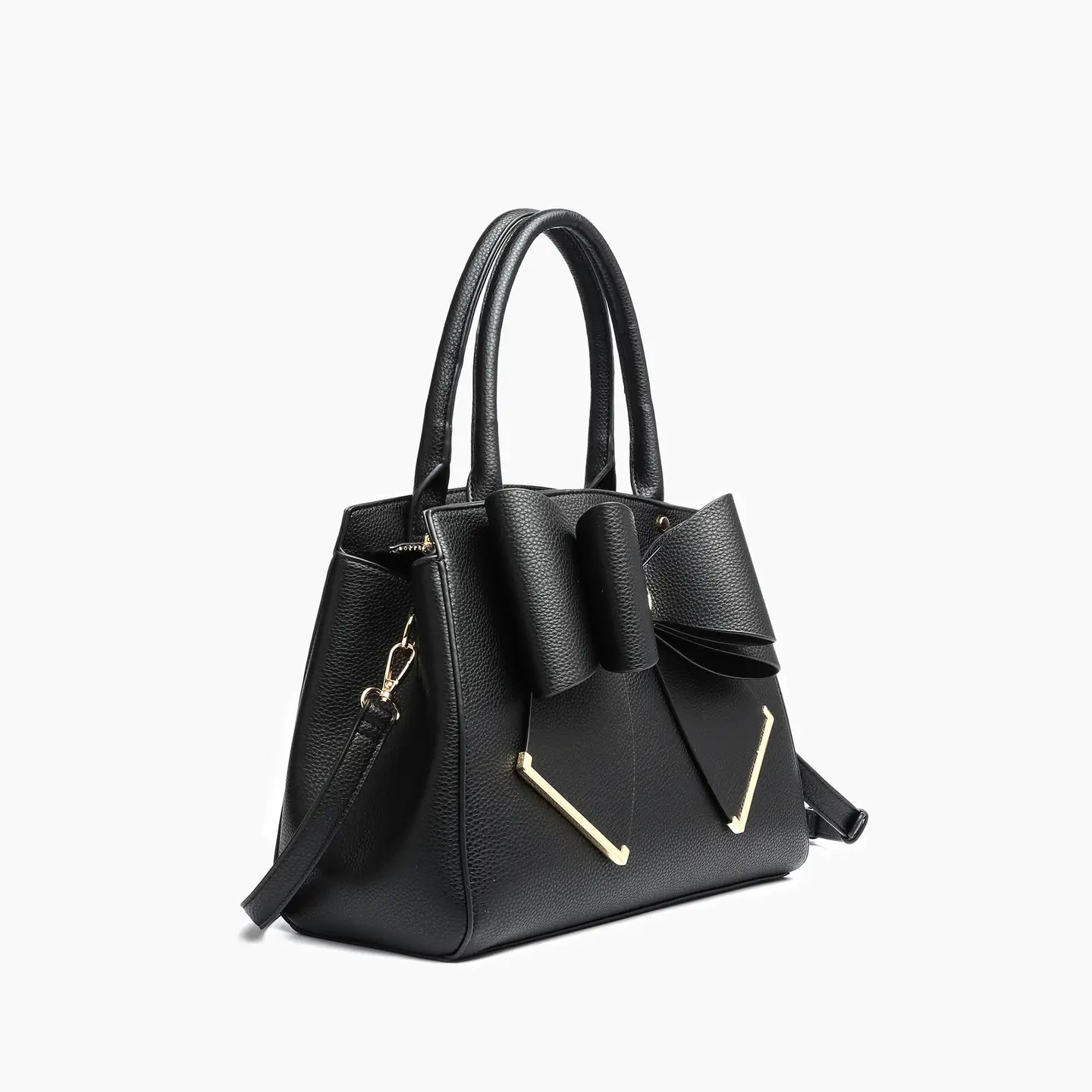 Poppy Black Bow Tie Handbag