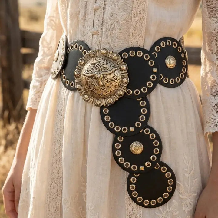 Midnight Wrangler Concho Belt