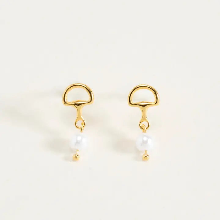 Tiny Bit & Pearl Earrings