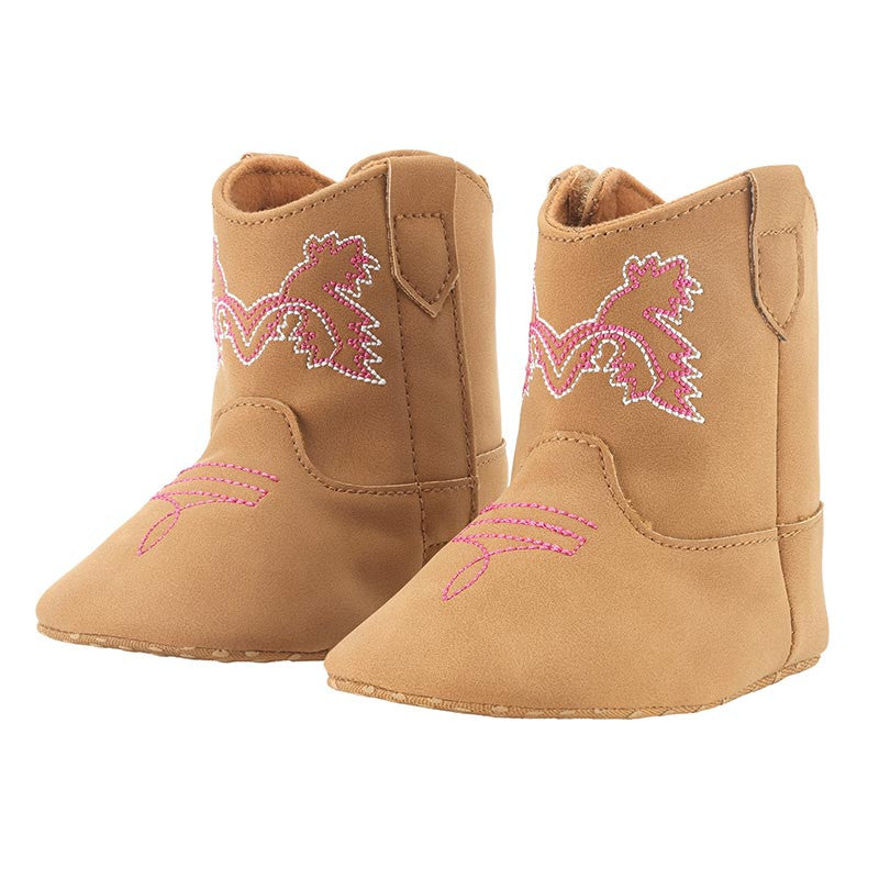 Little Cowpoke Tan & Pink Boots