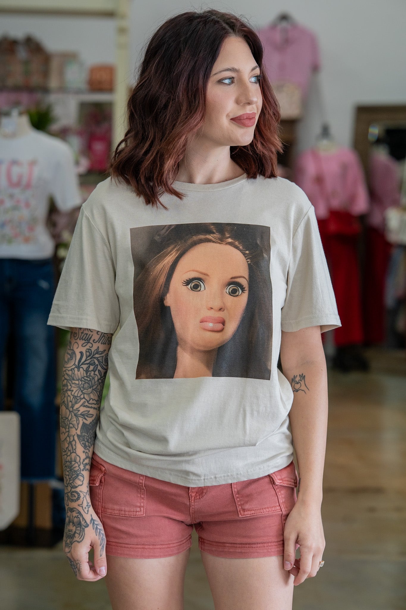Disgusted Doll Face Tee