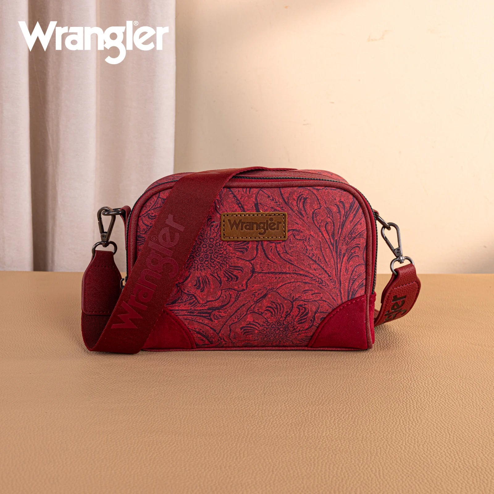 Wrangler Dark Red Camera Crossbody
