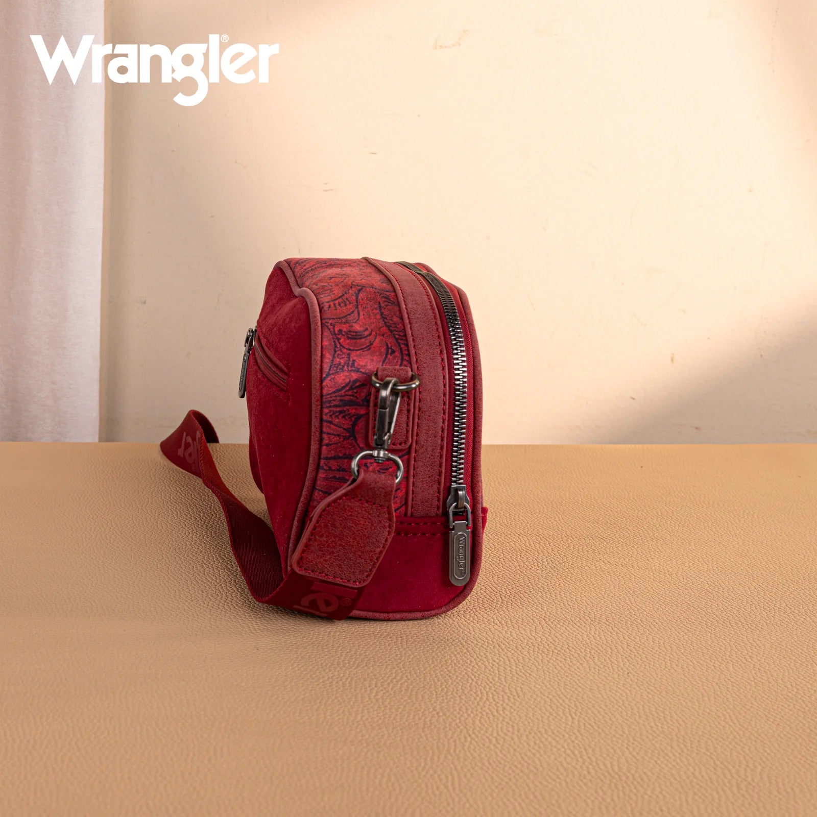 Wrangler Dark Red Camera Crossbody