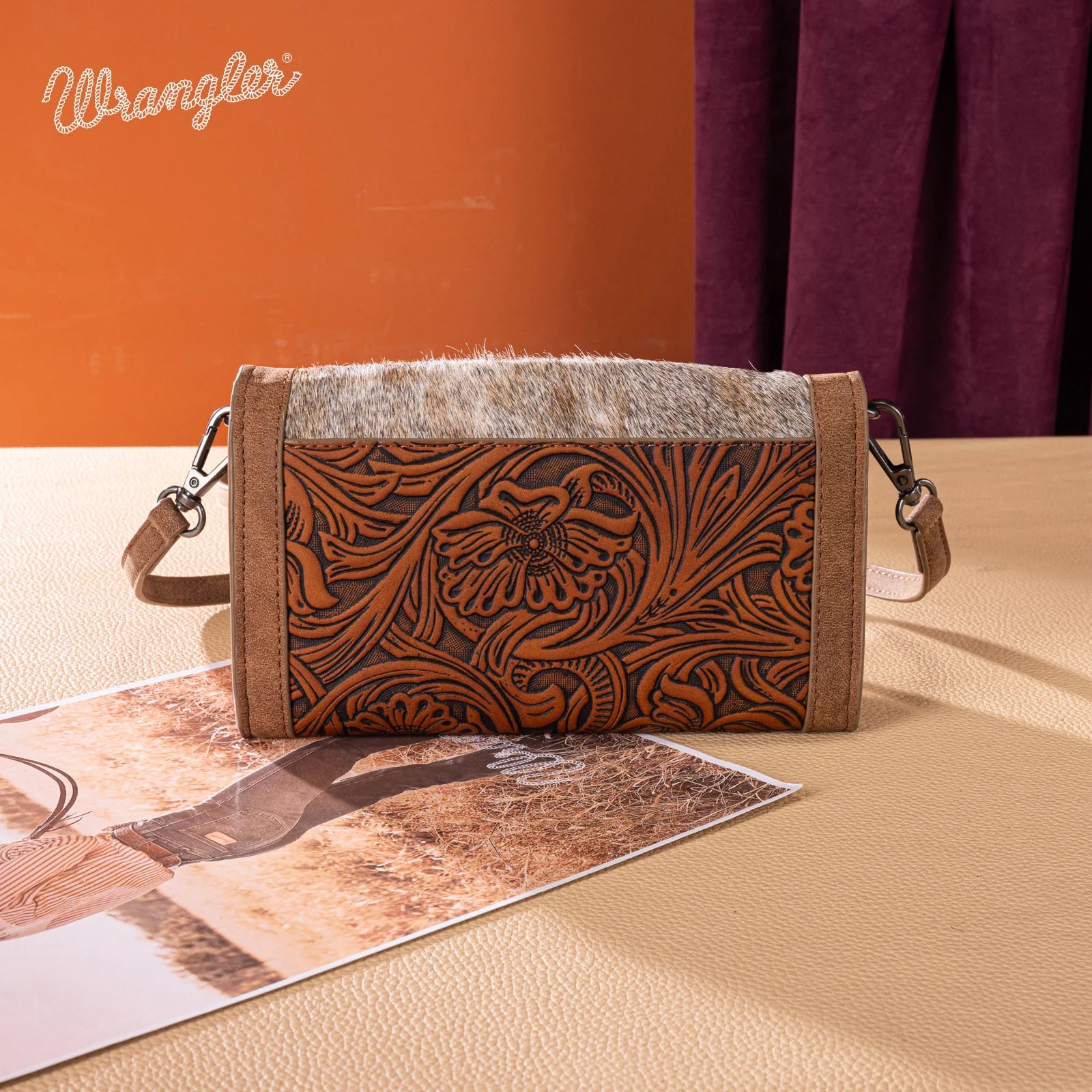 Jackson Brown Wristlet/Crossbody Wallet