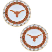 Texas Longhorns Pave Button Studs