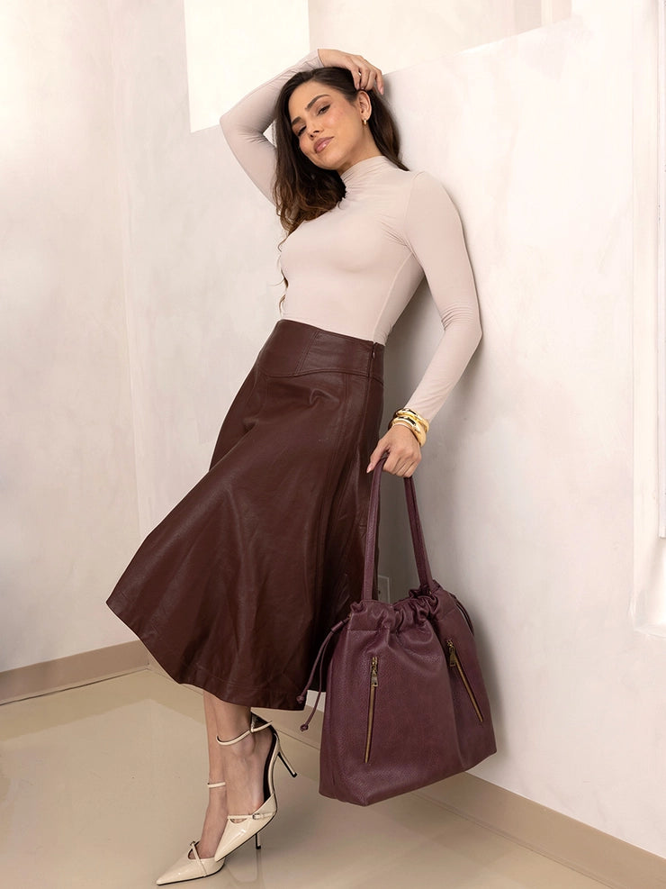 Finley Plum Drawstring Tote