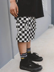 Checkered Cargo Shorts