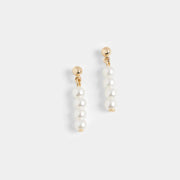 Gold Pearl Drop Earrings