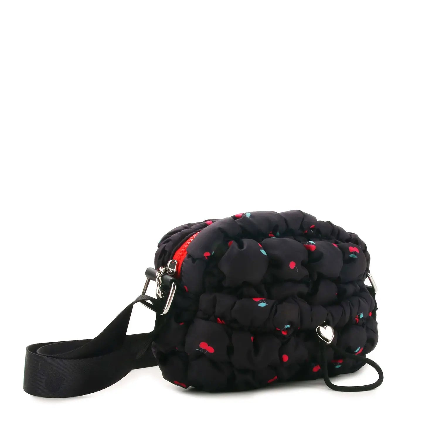 Cherries Quilted Drawstring Crossbody