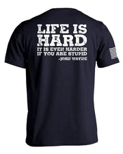 Life Is Hard Navy Tee