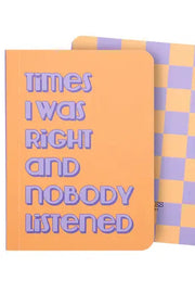 Times I Was Right Small Notebook