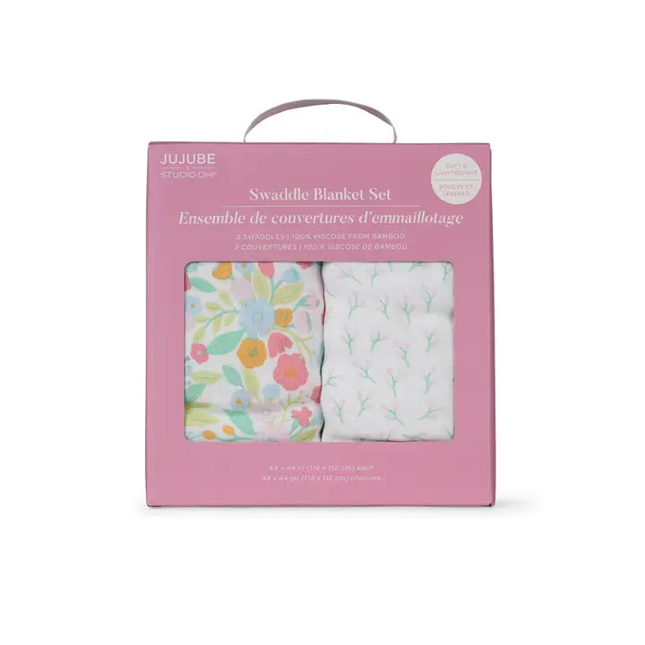 Sweet Daisy 2pc Swaddle Blanket Set