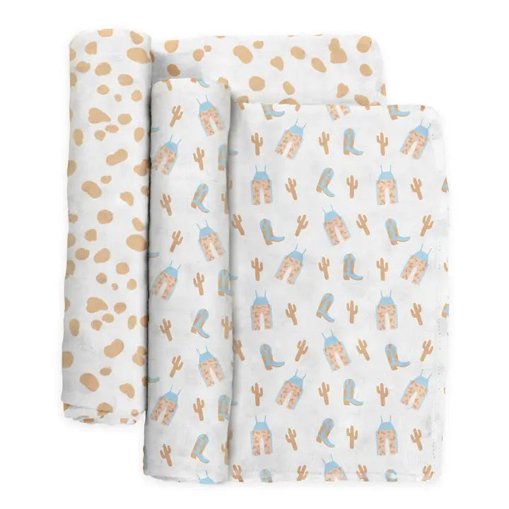 Howdy Partner 2pc Swaddle Blanket Set