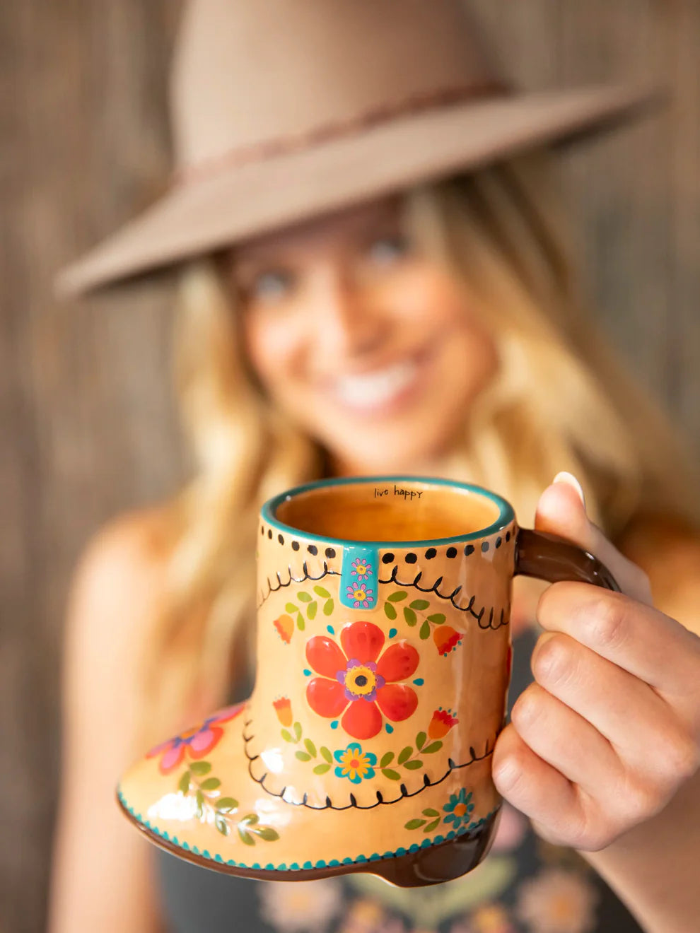 Live Happy Boot Mug
