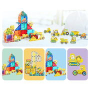 8pc Construction Magnetic Action Figures