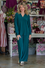 Elegant Lady Green Pant Set