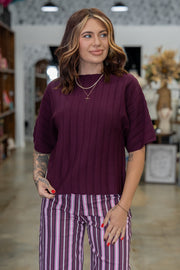 Brielle Deep Maroon Top