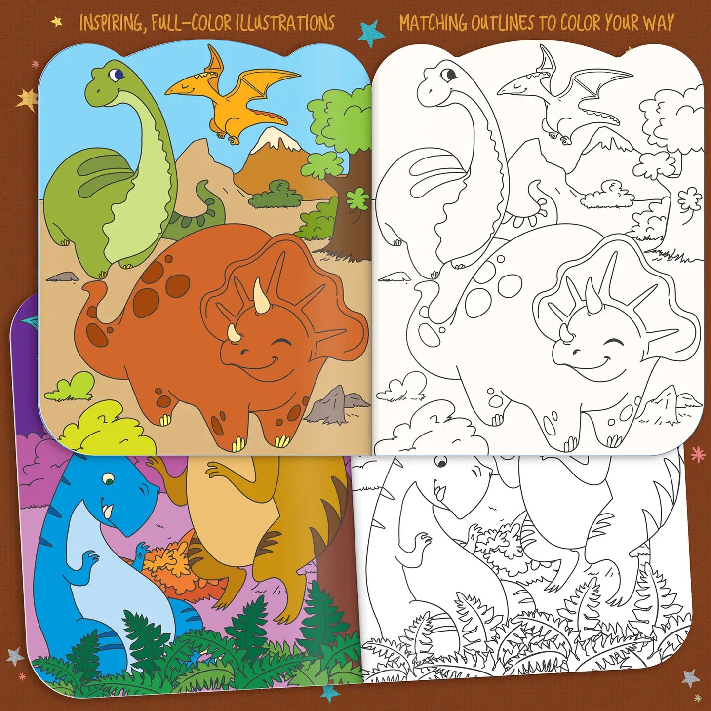 Dinosaur Dry Erase Sticker Coloring Book