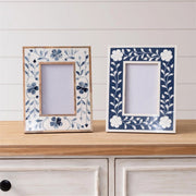 Blue Floral Inlay Frame