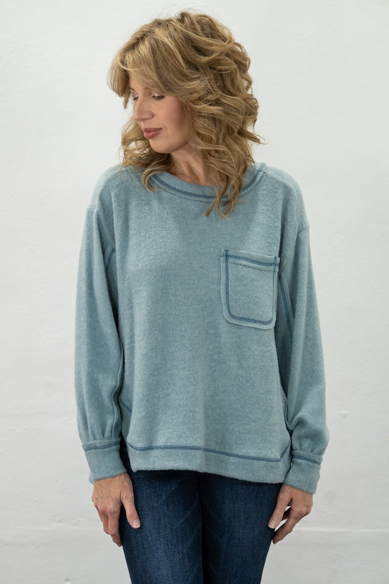 Soft Whispers Blue Grey Sweatshirt