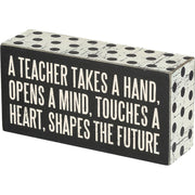 A Teacher Box Sign