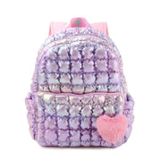 Lavender Puffy School Backpack